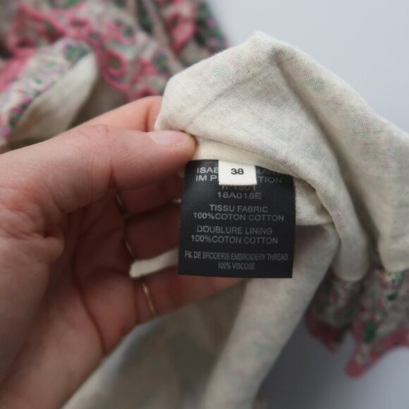 Isabel Marant Etoile Esther One Shoulder Floral Print Dress Size 38 / US 8 - Picture 8 of 9